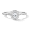 Thumbnail Image 1 of 0.33 CT. T.W. Oval Canadian Certified Centre Diamond Engagement Ring in 10K White Gold (I/SI2)