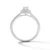 Thumbnail Image 2 of 0.33 CT. T.W. Oval Canadian Certified Centre Diamond Engagement Ring in 10K White Gold (I/SI2)