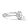 Thumbnail Image 3 of 0.33 CT. T.W. Oval Canadian Certified Centre Diamond Engagement Ring in 10K White Gold (I/SI2)