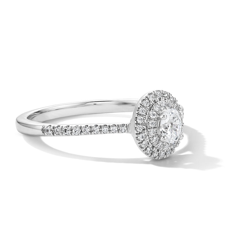 0.33 CT. T.W. Oval Canadian Certified Centre Diamond Engagement Ring 10K Gold (I/SI2