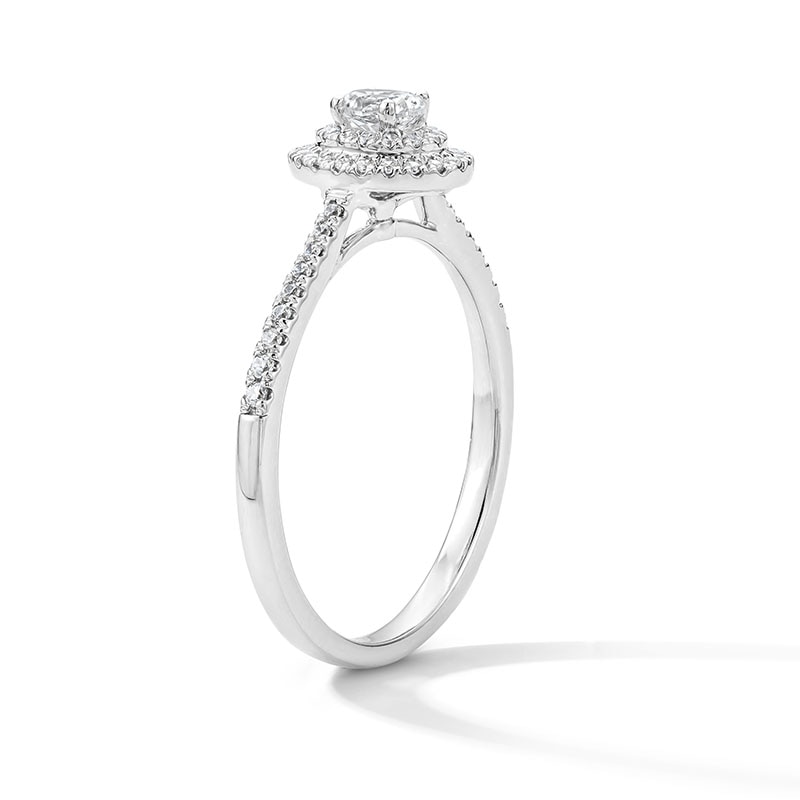 0.33 CT. T.W. Oval Canadian Certified Centre Diamond Engagement Ring 10K Gold (I/SI2