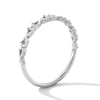 Thumbnail Image 4 of Diamond Accent Stackable Flower Anniversary Band in 10K White Gold
