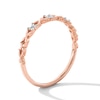 Thumbnail Image 4 of Diamond Accent Flower Anniversary Ring in 10K Rose Gold