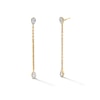 Thumbnail Image 1 of 0.15 CT. T.W. Certified Lab-Grown Diamond Pavé Chain Drop Earrings in 18K Gold (F/VS2)