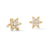 Thumbnail Image 1 of 0.25 CT. T.W. Certified Lab-Grown Diamond Starburst Stud Earrings in 18K Gold (F/VS2)