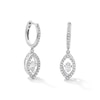 Thumbnail Image 1 of Unstoppable Love™ 0.69 CT. T.W. Marquise-Cut Certified Lab-Grown Diamond Hoop Drop Earrings in 10K White Gold (F/SI2)
