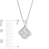 Thumbnail Image 4 of 0.25 CT. T.W. Certified Lab-Grown Diamond Quatrefoil Pendant and Stud Earrings Set in Sterling Silver (F/SI2)