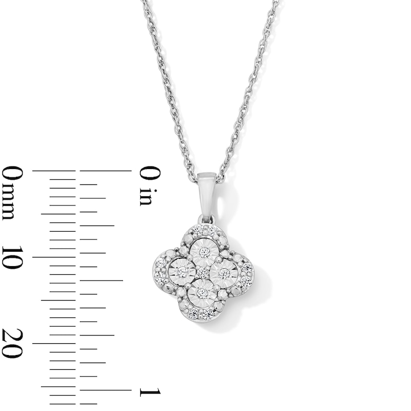 0.25 CT. T.W. Certified Lab-Grown Diamond Quatrefoil Pendant and Stud Earrings Set in Sterling Silver (F/SI2)