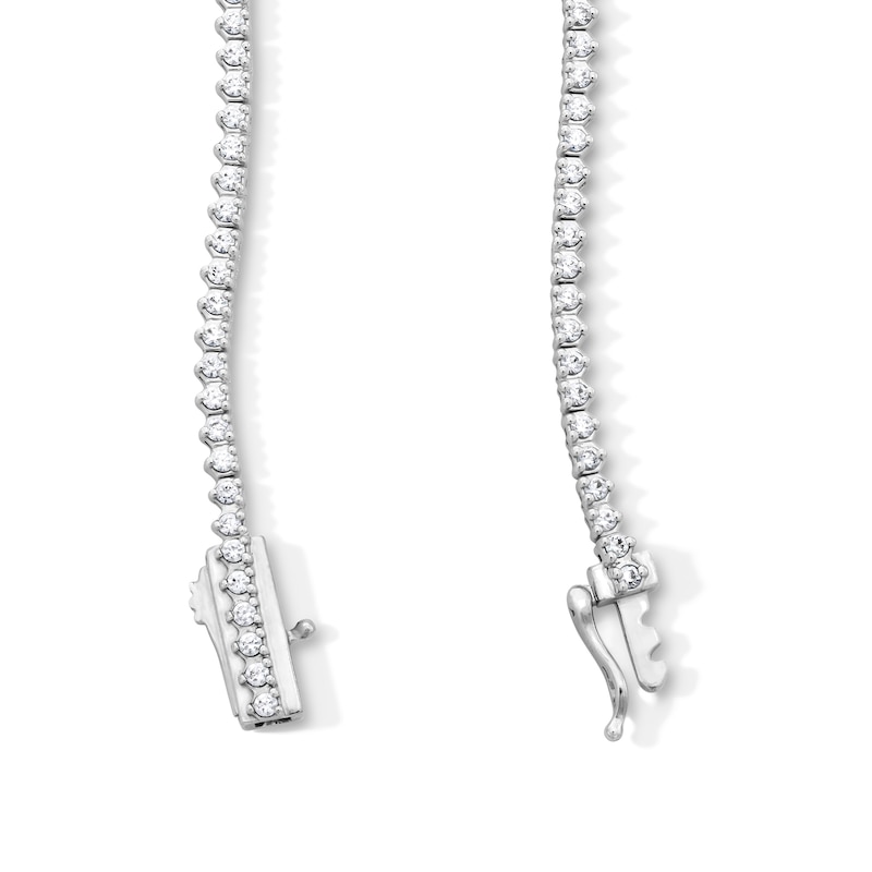 3.00 CT. T.W. Certified Lab-Grown Diamond Tennis Necklace in 10K White Gold (F/SI2)