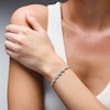 Thumbnail Image 2 of 1.00 CT. T.W. Certified Lab-Grown Diamond Teardrop Swirl Link Bracelet in Sterling Silver (F/SI2)