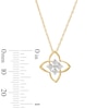 Thumbnail Image 3 of 0.05 CT. T.W. Diamond Arched Quatrefoil Pendant in Sterling Silver and 14K Gold Plate