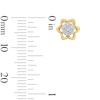 Thumbnail Image 2 of 0.18 CT. T.W. Certified Lab-Grown Diamond Flower Stud Earrings in 18K Gold (F/VS2)