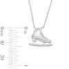 Thumbnail Image 3 of Diamond-Accent Ice Skate Pendant in Sterling Silver
