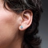 Thumbnail Image 2 of Blue Topaz Solitaire Stud Earrings in Sterling Silver