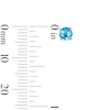 Thumbnail Image 3 of Blue Topaz Solitaire Stud Earrings in Sterling Silver
