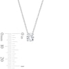Thumbnail Image 3 of White Lab-Created Sapphire Solitaire Pendant in Sterling Silver