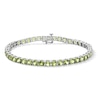Thumbnail Image 1 of Peridot Tennis Bracelet in Sterling Silver - 7.5”