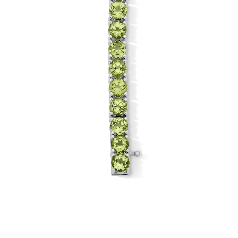 Peridot Tennis Bracelet in Sterling Silver - 7.5"