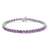 Thumbnail Image 1 of Amethyst Tennis Bracelet in Sterling Silver - 7.5”