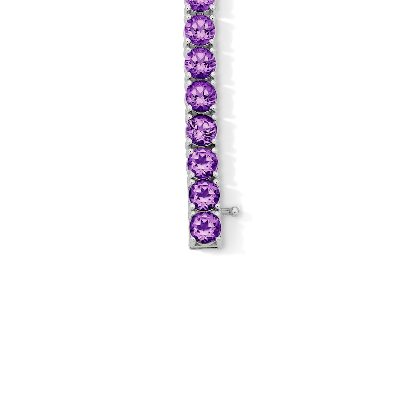 Amethyst Tennis Bracelet in Sterling Silver - 7.5"