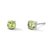 Thumbnail Image 1 of Peridot Solitaire Stud Earrings in Sterling Silver