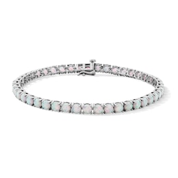 Lab-Created Opal Tennis Bracelet in Sterling Silver - 7.5”