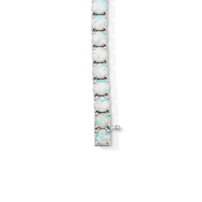 Lab-Created Opal Tennis Bracelet in Sterling Silver - 7.5"