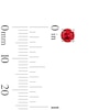 Thumbnail Image 3 of Lab-Created Ruby Solitaire Stud Earrings in Sterling Silver