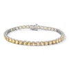 Thumbnail Image 1 of Citrine Tennis Bracelet in Sterling Silver - 7.5”