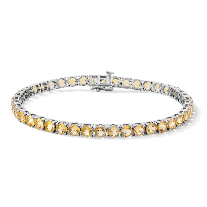 Citrine Tennis Bracelet in Sterling Silver - 7.5"