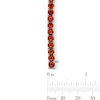 Thumbnail Image 3 of Garnet Tennis Bracelet in Sterling Silver - 7.5”