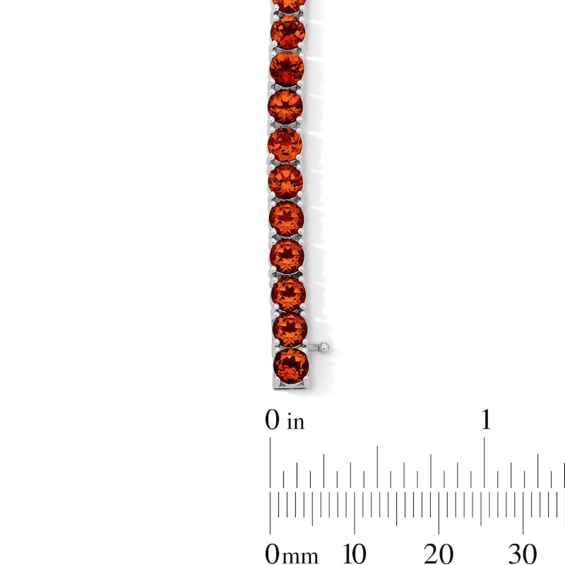 Garnet Tennis Bracelet in Sterling Silver - 7.5"