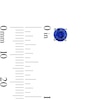 Thumbnail Image 3 of Blue Lab-Created Sapphire Solitaire Stud Earrings in Sterling Silver