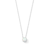 Thumbnail Image 1 of Lab-Created Opal Lab Solitaire Pendant in Sterling Silver