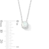 Thumbnail Image 3 of Lab-Created Opal Lab Solitaire Pendant in Sterling Silver