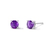 Thumbnail Image 1 of Amethyst Solitaire Stud Earrings in Sterling Silver