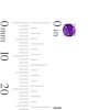 Thumbnail Image 3 of Amethyst Solitaire Stud Earrings in Sterling Silver
