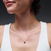 Thumbnail Image 2 of Garnet Solitaire Pendant in Sterling Silver