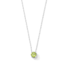 Thumbnail Image 1 of Peridot Solitaire Pendant in Sterling Silver
