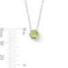 Thumbnail Image 3 of Peridot Solitaire Pendant in Sterling Silver