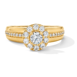 Canadian Ideal 0.75 CT. T.W. Certified Diamond Frame Engagement Ring in 10K Gold (I/I1)