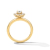 Thumbnail Image 3 of Canadian Ideal 0.75 CT. T.W. Certified Diamond Frame Engagement Ring in 10K Gold (I/I1)