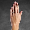 Thumbnail Image 2 of 0.40 CT. T.W. Oval Canadian Certified Centre Diamond Frame Engagement Ring in 10K White Gold (I/SI2)