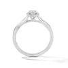 Thumbnail Image 3 of 0.40 CT. T.W. Oval Canadian Certified Centre Diamond Frame Engagement Ring in 10K White Gold (I/SI2)