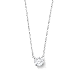 1.00 CT. T.W. Certified Lab-Grown Diamond Solitaire Pendant in 10K White Gold (F/SI2)