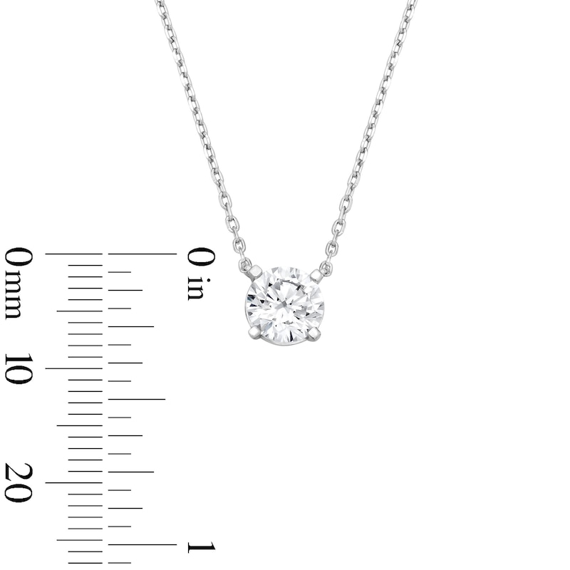 1.00 CT. T.W. Certified Lab-Grown Diamond Solitaire Pendant in 10K White Gold (F/SI2)