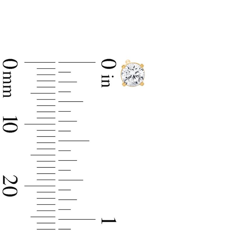 Main Image 3 of 0.50 CT. T.W. Certified Lab-Grown Diamond Solitaire Stud Earrings in 10K Gold (F/SI2)