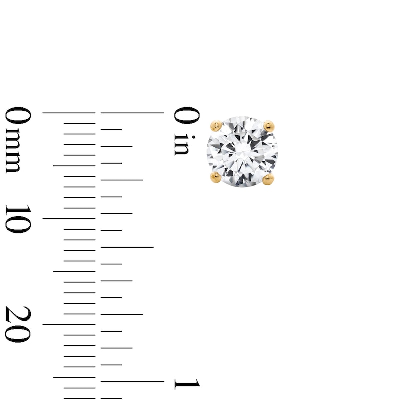 Main Image 3 of 2.00 CT. T.W. Certified Lab-Grown Diamond Solitaire Stud Earrings in 14K Gold (F/SI2)
