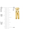 Thumbnail Image 3 of Textured Split J-Hoop Earrings in Solid 10K Gold