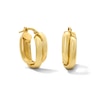 Thumbnail Image 1 of Crossover Tube Hoop Earrings in Hollow 10K Gold